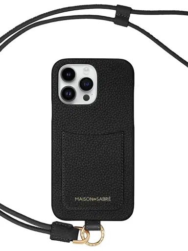MAISON de SABRÉ Sling Phone Case (iPhone 15 Pro) - Black Caviar | Thumbnail 4 MAISON de SABRÉ Sling Phone Case (iPhone 15 Pro) - Black Caviar | Thumbnail 4