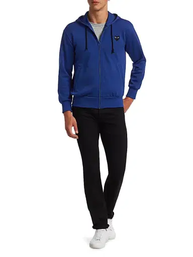 Comme des Garçons PLAY Men's Heart Hoodie - Black | Thumbnail 2 Comme des Garçons PLAY Men's Heart Hoodie - Black | Thumbnail 2