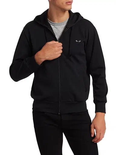 Comme des Garçons PLAY Men's Heart Hoodie - Black | Thumbnail 3 Comme des Garçons PLAY Men's Heart Hoodie - Black | Thumbnail 3