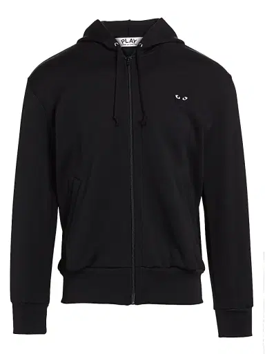 Comme des Garçons PLAY Men's Heart Hoodie - Black | Thumbnail 1 Comme des Garçons PLAY Men's Heart Hoodie - Black | Thumbnail 1