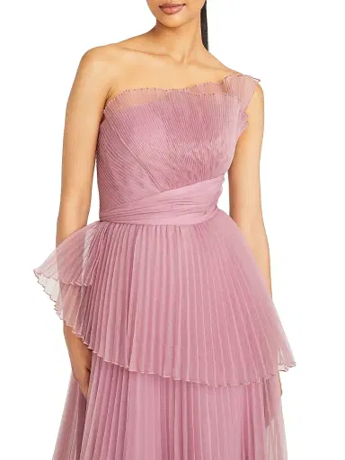 Theia Women's Delphine Pleated One-Shoulder Organza Gown - Dusk | Thumbnail 5 Theia Women's Delphine Pleated One-Shoulder Organza Gown - Dusk | Thumbnail 5