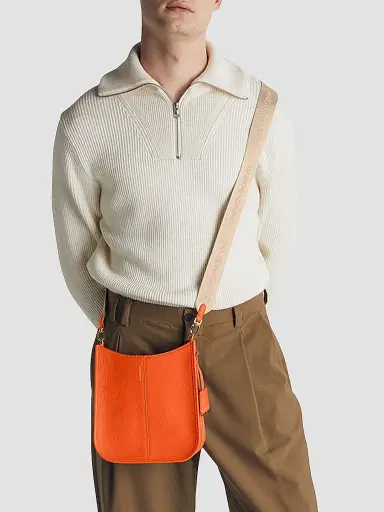 Maison de Sabre Women's Leather Saddle Bag - Manhattan Orange | Thumbnail 3 Maison de Sabre Women's Leather Saddle Bag - Manhattan Orange | Thumbnail 3