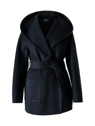 Mackage Women's Paya Double-Face Wool Bathrobe Wrap Coat - Black - Size XL | Thumbnail 1 Mackage Women's Paya Double-Face Wool Bathrobe Wrap Coat - Black - Size XL | Thumbnail 1