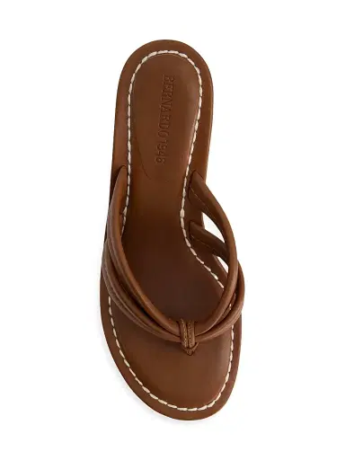 Bernardo 1946 Women's Miami 55MM Kitten Heel Sandals - Saddle | Thumbnail 3 Bernardo 1946 Women's Miami 55MM Kitten Heel Sandals - Saddle | Thumbnail 3