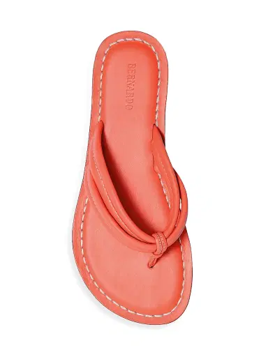 Bernardo Women's Miami Leather Thong Sandals - Sunset Orange | Thumbnail 3 Bernardo Women's Miami Leather Thong Sandals - Sunset Orange | Thumbnail 3