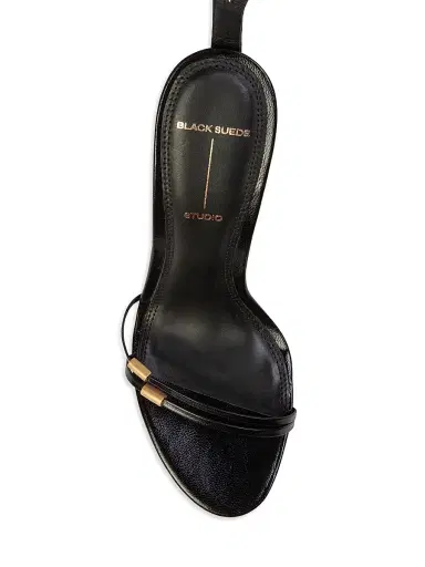 Black Suede Studio Women's Britanny 0MM Strappy Sandals - Black Leather | Thumbnail 5 Black Suede Studio Women's Britanny 0MM Strappy Sandals - Black Leather | Thumbnail 5