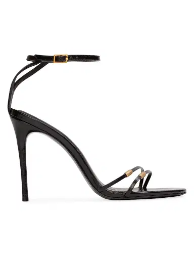 Black Suede Studio Women's Britanny 0MM Strappy Sandals - Black Leather | Thumbnail 1 Black Suede Studio Women's Britanny 0MM Strappy Sandals - Black Leather | Thumbnail 1