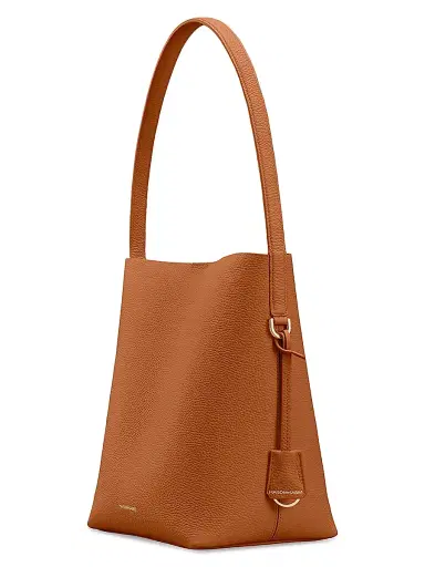 MAISON de SABRÉ Women's Leather Bucket Soft Tote Bag - Pecan Brown | Thumbnail 5 MAISON de SABRÉ Women's Leather Bucket Soft Tote Bag - Pecan Brown | Thumbnail 5