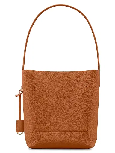 MAISON de SABRÉ Women's Leather Bucket Soft Tote Bag - Pecan Brown | Thumbnail 8 MAISON de SABRÉ Women's Leather Bucket Soft Tote Bag - Pecan Brown | Thumbnail 8