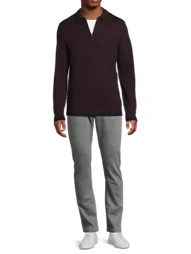 Robert Barakett Men's Forthill Half Zip Sweater - Bordeaux - Size XXL | Thumbnail 2 Robert Barakett Men's Forthill Half Zip Sweater - Bordeaux - Size XXL | Thumbnail 2
