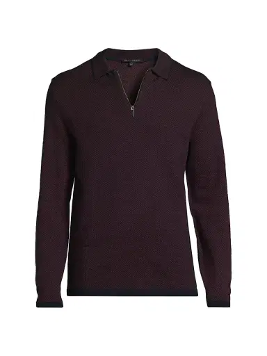Robert Barakett Men's Forthill Half Zip Sweater - Bordeaux - Size XXL | Thumbnail 1 Robert Barakett Men's Forthill Half Zip Sweater - Bordeaux - Size XXL | Thumbnail 1