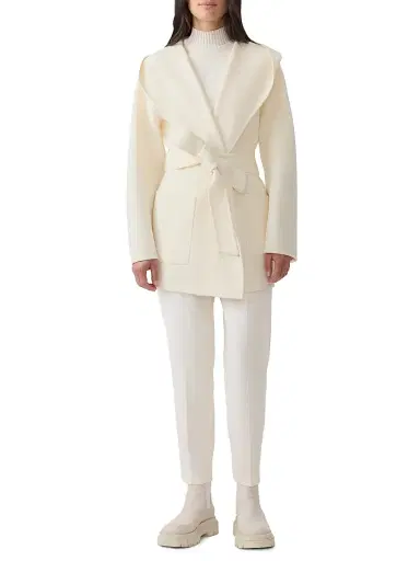Mackage Women's Paya Double-Face Wool Bathrobe Wrap Coat - Cream - Size XL | Thumbnail 2 Mackage Women's Paya Double-Face Wool Bathrobe Wrap Coat - Cream - Size XL | Thumbnail 2
