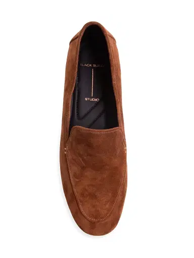 Black Suede Studio Women's Allie Suede Loafers - Tobacco Suede | Thumbnail 3 Black Suede Studio Women's Allie Suede Loafers - Tobacco Suede | Thumbnail 3