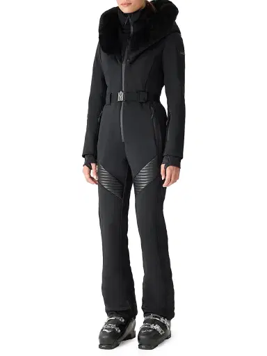 Mackage Women's Elle Shearling Trim Ski Suit - Black - Size XL | Thumbnail 2 Mackage Women's Elle Shearling Trim Ski Suit - Black - Size XL | Thumbnail 2
