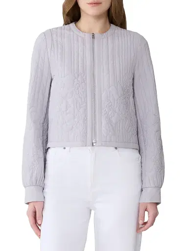 Soia & Kyo Women's Reita Floral Quilted Bomber Jacket - Dusted Lavender - Size Large | Thumbnail 3 Soia & Kyo Women's Reita Floral Quilted Bomber Jacket - Dusted Lavender - Size Large | Thumbnail 3