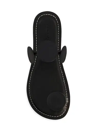 Bernardo Women's New Moon Toe Ring Sandals - Black | Thumbnail 2 Bernardo Women's New Moon Toe Ring Sandals - Black | Thumbnail 2