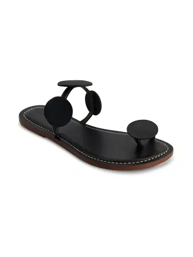 Bernardo Women's New Moon Toe Ring Sandals - Black | Thumbnail 3 Bernardo Women's New Moon Toe Ring Sandals - Black | Thumbnail 3