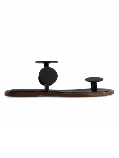 Bernardo Women's New Moon Toe Ring Sandals - Black | Thumbnail 1 Bernardo Women's New Moon Toe Ring Sandals - Black | Thumbnail 1
