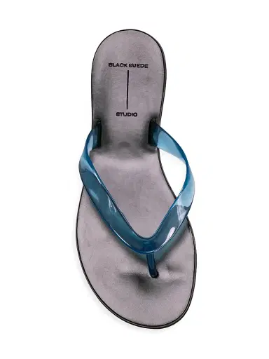 Black Suede Studio Women's Jeli PVC Flip Flops - Blue Pvc | Thumbnail 5 Black Suede Studio Women's Jeli PVC Flip Flops - Blue Pvc | Thumbnail 5