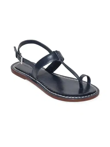 Bernardo Women's Maverick 2 Leather Toe Ring Sandals - Navy | Thumbnail 2 Bernardo Women's Maverick 2 Leather Toe Ring Sandals - Navy | Thumbnail 2