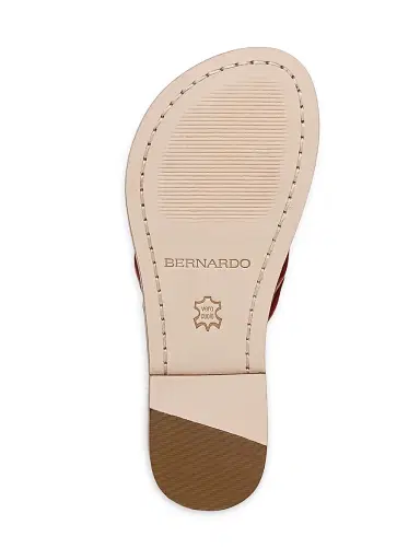 Bernardo Women's Miami Leather Thong Sandals - Red | Thumbnail 6 Bernardo Women's Miami Leather Thong Sandals - Red | Thumbnail 6