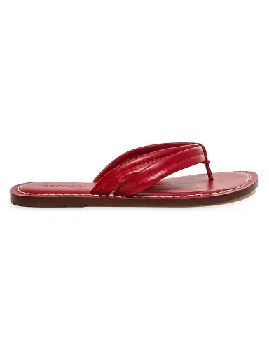 Bernardo Women's Miami Leather Thong Sandals - Red | Thumbnail 1 Bernardo Women's Miami Leather Thong Sandals - Red | Thumbnail 1