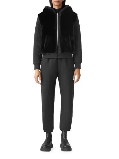 Mackage Women's Gwendal Quilted Faux-Fur Reversible Hoodie - Black - Size XL | Thumbnail 2 Mackage Women's Gwendal Quilted Faux-Fur Reversible Hoodie - Black - Size XL | Thumbnail 2