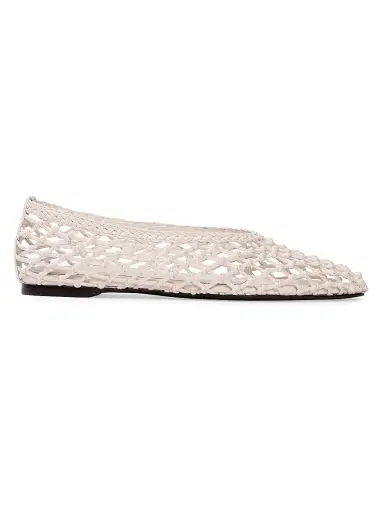 Black Suede Studio Women's Sonia Ballerina Flats - Coconut Leather | Thumbnail 1 Black Suede Studio Women's Sonia Ballerina Flats - Coconut Leather | Thumbnail 1