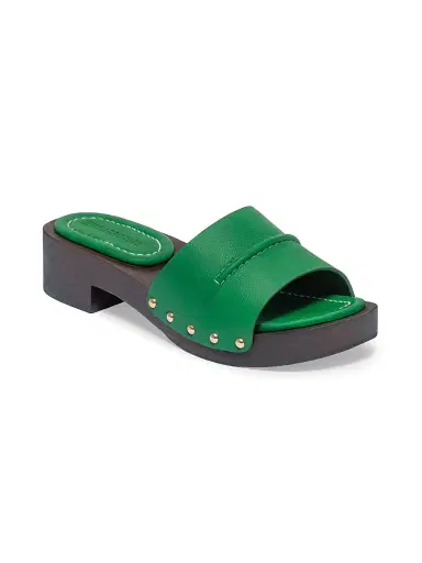 Bernardo 1946 Women's Blyde Low Heel Clog Sandals - Green - Size 8 | Thumbnail 2 Bernardo 1946 Women's Blyde Low Heel Clog Sandals - Green - Size 8 | Thumbnail 2