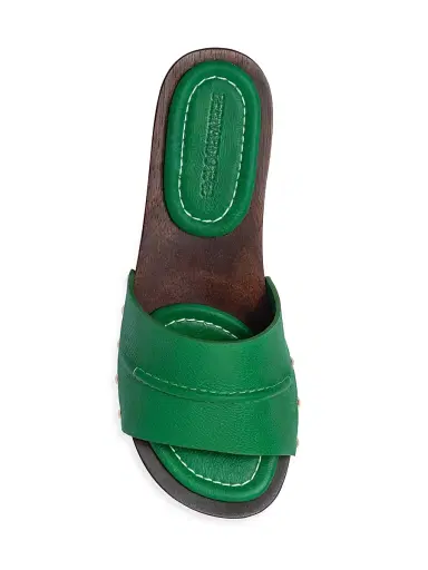 Bernardo 1946 Women's Blyde Low Heel Clog Sandals - Green - Size 8 | Thumbnail 4 Bernardo 1946 Women's Blyde Low Heel Clog Sandals - Green - Size 8 | Thumbnail 4
