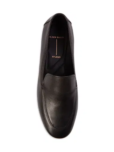 Black Suede Studio Women's Allie Leather Loafers - Black Leather | Thumbnail 3 Black Suede Studio Women's Allie Leather Loafers - Black Leather | Thumbnail 3