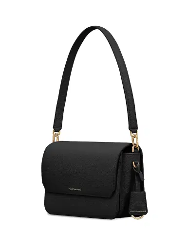 MAISON de SABRÉ Women's Leather Flap Shoulder Bag - Black Caviar | Thumbnail 5 MAISON de SABRÉ Women's Leather Flap Shoulder Bag - Black Caviar | Thumbnail 5