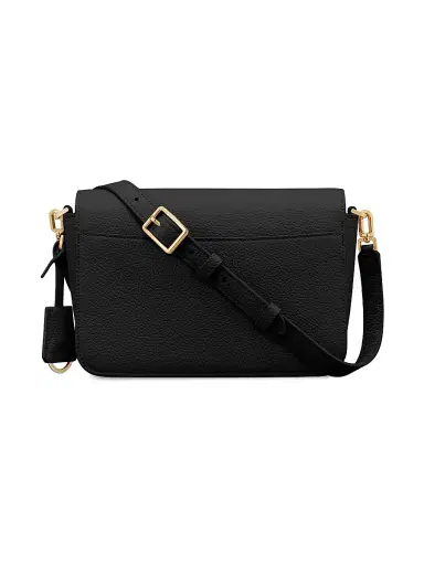 MAISON de SABRÉ Women's Leather Flap Shoulder Bag - Black Caviar | Thumbnail 6 MAISON de SABRÉ Women's Leather Flap Shoulder Bag - Black Caviar | Thumbnail 6