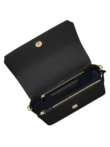 MAISON de SABRÉ Women's Leather Flap Shoulder Bag - Black Caviar | Thumbnail 7 MAISON de SABRÉ Women's Leather Flap Shoulder Bag - Black Caviar | Thumbnail 7