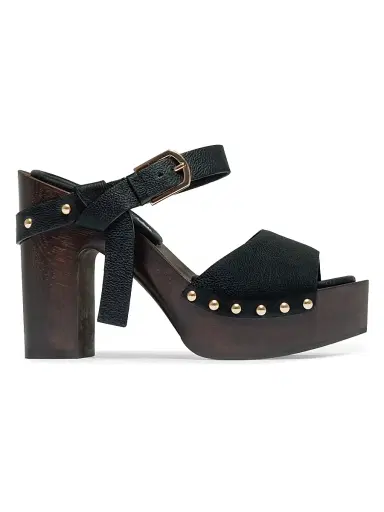 Bernardo 1946 Women's Luxor Platform Clog Sandals - Black | Thumbnail 1 Bernardo 1946 Women's Luxor Platform Clog Sandals - Black | Thumbnail 1