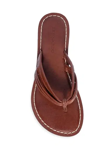 Bernardo Women's Miami Leather Thong Sandals - Mahogany | Thumbnail 3 Bernardo Women's Miami Leather Thong Sandals - Mahogany | Thumbnail 3