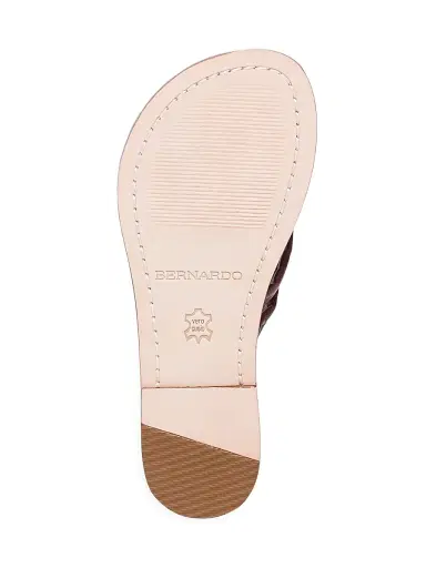 Bernardo Women's Miami Leather Thong Sandals - Mahogany | Thumbnail 7 Bernardo Women's Miami Leather Thong Sandals - Mahogany | Thumbnail 7