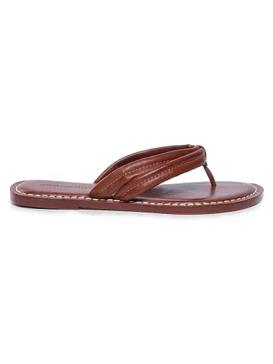 Bernardo Women's Miami Leather Thong Sandals - Mahogany | Thumbnail 1 Bernardo Women's Miami Leather Thong Sandals - Mahogany | Thumbnail 1