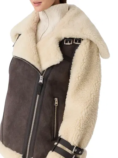 Mackage Women's Rhoslyn Suede & Shearling Moto Jacket | Thumbnail 7 Mackage Women's Rhoslyn Suede & Shearling Moto Jacket | Thumbnail 7