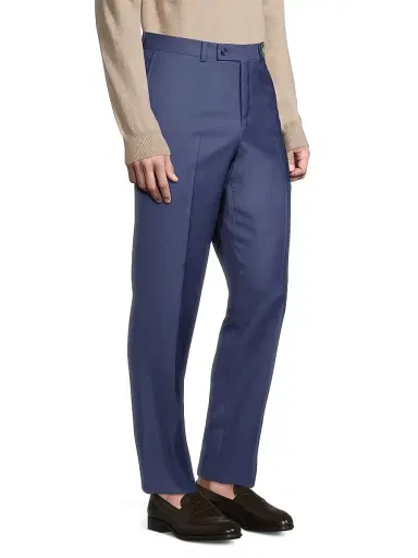 Saks Fifth Avenue Men's COLLECTION Wool Basic Pants - Blue | Thumbnail 4 Saks Fifth Avenue Men's COLLECTION Wool Basic Pants - Blue | Thumbnail 4