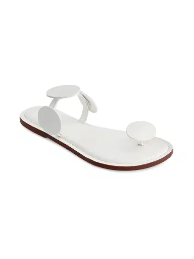 Bernardo Women's New Moon Toe Ring Sandals - White | Thumbnail 2 Bernardo Women's New Moon Toe Ring Sandals - White | Thumbnail 2