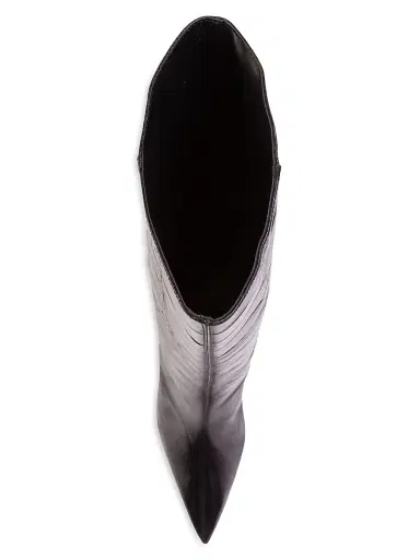 Black Suede Studio Women's Ember 80MM Croc Embossed Boots - Black Croc Leather | Thumbnail 3 Black Suede Studio Women's Ember 80MM Croc Embossed Boots - Black Croc Leather | Thumbnail 3