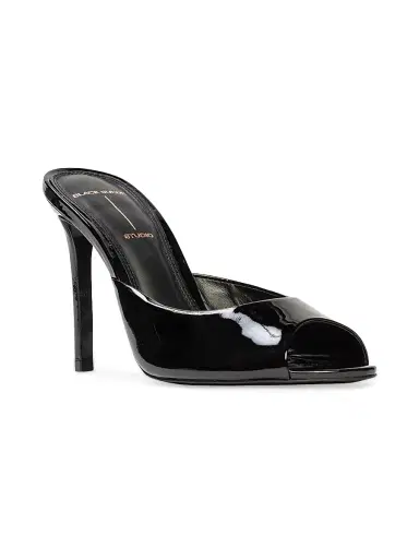 Black Suede Studio Women's Alessia Patent Mules - Black Patent | Thumbnail 3 Black Suede Studio Women's Alessia Patent Mules - Black Patent | Thumbnail 3