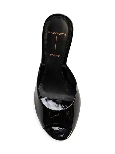 Black Suede Studio Women's Alessia Patent Mules - Black Patent | Thumbnail 6 Black Suede Studio Women's Alessia Patent Mules - Black Patent | Thumbnail 6