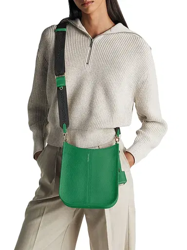 MAISON de SABRÉ Women's Leather Saddle Bag - Emerald Green | Thumbnail 2 MAISON de SABRÉ Women's Leather Saddle Bag - Emerald Green | Thumbnail 2