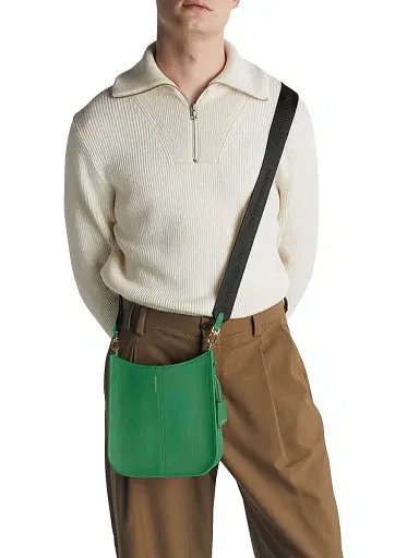MAISON de SABRÉ Women's Leather Saddle Bag - Emerald Green | Thumbnail 3 MAISON de SABRÉ Women's Leather Saddle Bag - Emerald Green | Thumbnail 3