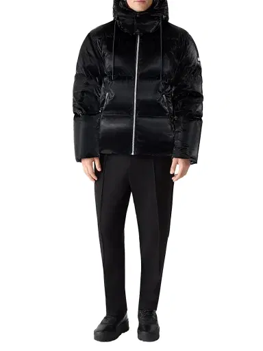 Mackage Men's Kent-GLO Hooded Puffer Jacket - Black | Thumbnail 2 Mackage Men's Kent-GLO Hooded Puffer Jacket - Black | Thumbnail 2
