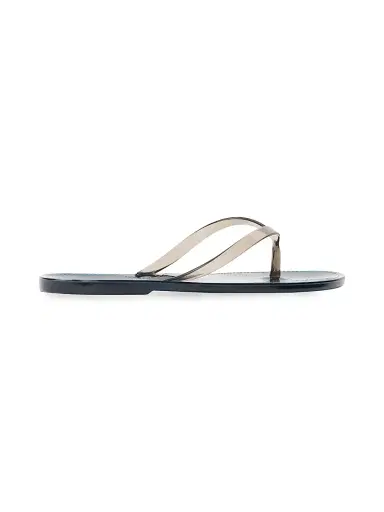 Black Suede Studio Women's Crystal PVC Flip Flops - Navy Black Pvc | Thumbnail 3 Black Suede Studio Women's Crystal PVC Flip Flops - Navy Black Pvc | Thumbnail 3
