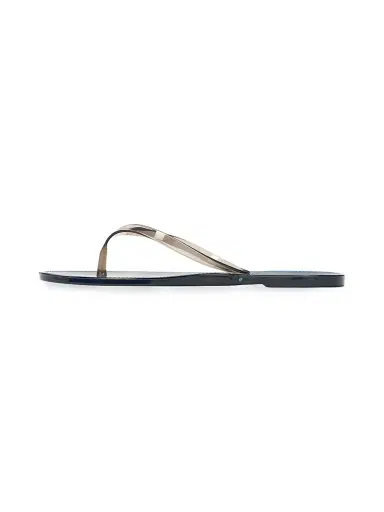 Black Suede Studio Women's Crystal PVC Flip Flops - Navy Black Pvc | Thumbnail 4 Black Suede Studio Women's Crystal PVC Flip Flops - Navy Black Pvc | Thumbnail 4