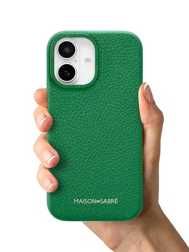 MAISON de SABRÉ Leather Phone Case (iPhone 16) - Emerald Green | Thumbnail 5 MAISON de SABRÉ Leather Phone Case (iPhone 16) - Emerald Green | Thumbnail 5